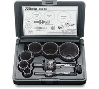 Beta 450/C9 - Assortimento di seghe a tazza con accessori per installatori in cassetta di plastica antiurto