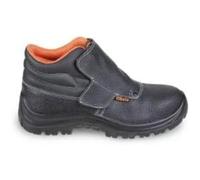 Beta 7245BK 40 - Scarpe alte stringate in pelle idrorepellente con rapido sfilamento e patella di protezione frontale con chiusura a strappo