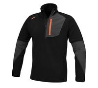 BETA 7654N - Felpa in Micropile da Uomo con Zip Corta e Polsini Elasticizzati, Micropile Elasticizzato in Poliestere e Spandex con Tasca al Petto e Chiusura Zip Verticale - Nero