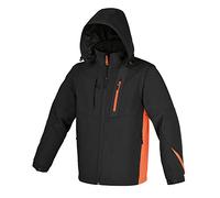BETA 7659N Giacca da Lavoro Uomo Softshell con Cappuccio Staccabile/Regolabile e Maniche Staccabili, Giubbino da Lavoro Antivento, Nero
