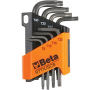 SERIE DI 8 CHIAVI BETA 97TX/SC8 MASCHIO PIEGATE PER VITI CON IMPRONTA TORX