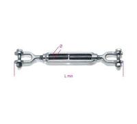 Beta 8009Z M22 - Tenditori a due forcelle zincati