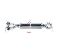 Beta 8010Z M22 - Tenditori ad occhio e forcella zincati