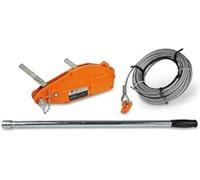 Beta 8148 1,6X20M - Argano manuale a fune passante, corpo in lega di alluminio completo di leva di azionamento, fune e gancio