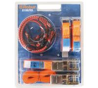 Kit Fasce serraggio a cricchetto e funi elastiche 8 pezzi 8188/K8 ROBUR