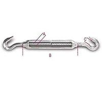 Beta 8207 M8 - Tenditore a due ganci inox AISI 316