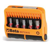 SERIE 10 pz INSERTI TORX CON PORTAINSERTI MAGNETICO IN ASTUCCIO BETA 860TX/A10