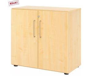 BETA 9 | Armadio con ante | 2 altezze - Acero