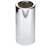 Beta 900 8 - Chiavi a bussola con attacco quadro femmina 1/4" bocca esagonale, cromate