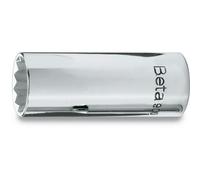 Beta 900AS-MBL 3/16 - Chiavi a bussola con attacco quadro femmina 1/4", tipo lungo bocca poligonale, cromate