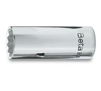 Beta 900L 4mm Lungo 1/4" Drive Socket 6 Punti, con Cromato