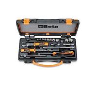 BETA 900MB/C19 Assortimento di 11 Chiavi a Bussola Poligonali e 8 Accessori in Cassetta di Lamiera