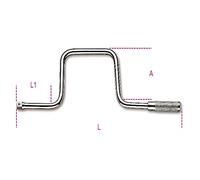 Beta 910/46 - Quadro maschio 3/8" con manovella e impugnatura in metallo cromato