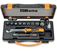 BETA 910A/C10 - Assortimento di 10 chiavi a bussola e 2 accessori in cassetta di lamiera