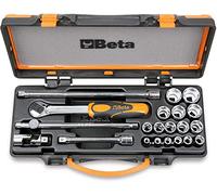 Beta 910A/C16 - Assortimento di 16 chiavi a bussola esagonali e 5 accessori in cassetta di lamiera