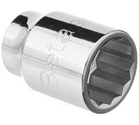 Beta 910AS 11/16 - Chiavi a bussola con attacco quadro femmina 3/8" bocca poligonale, cromate