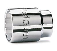 Beta 910B 10 - Chiavi a bussola con attacco quadro femmina 3/8" bocca poligonale, cromate