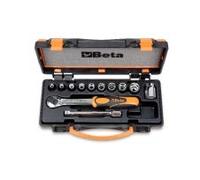 Beta 910B/C10 - Assortimento di 10 chiavi a bussola e 2 accessori in cassetta di lamiera