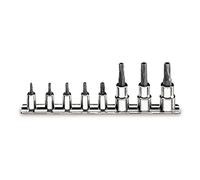 Beta 910PT/SB8 - Serie di 8 chiavi a bussola a giravite per viti con impronta pentalobata (art. 910pt) su supporto