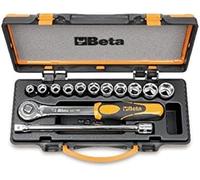 Beta 920A/C11 - Assortimento di 11 chiavi a bussola esagonali e 2 accessori in cassetta di lamiera