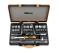 Beta 920A/C21 - Assortimento di 21 chiavi a bussola esagonali e 6 accessori in cassetta di lamiera