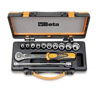 BETA 920AS/C10 - Assortimento di 10 chiavi a bussola poligonali e 2 accessori in cassetta di lamiera
