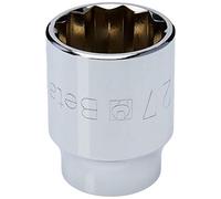 Beta 920B 27 - Chiavi a bussola con attacco quadro femmina 1/2" bocca poligonale, cromate