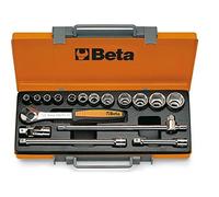 BETA 920B/C12X - 12 chiavi a bussola esagonali e 5 accessori in cassetta di lamiera