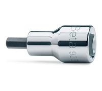 Beta 920PE 10L - Chiavi a bussola maschio esagonale con attacco quadro femmina 1/2" cromate - inserti bruniti