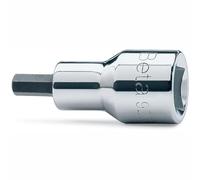 Beta Tools Bussole esagonali maschio 920PE 12 – attacco quadro 1/2" cromate, inserti bruniti