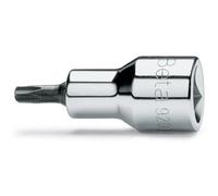 Beta 920RTX 25 - Chiavi a bussola maschio per viti con impronta tamper resistant Torx, con attacco quadro femmina 1/2" cromate - inserti bruniti