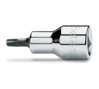 Beta 920RTX 30 - Chiavi a bussola maschio per viti con impronta tamper resistant Torx, con attacco quadro femmina 1/2" cromate - inserti bruniti