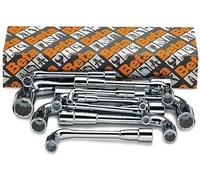 SERIE DI 11 CHIAVI A PIPA DOPPIE ESAGONALI-POLIGONALI CROMATE ART. 937/S11