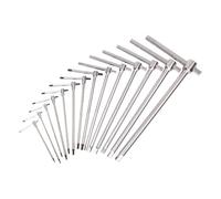 Beta 951/S14 Chiavi a T con Tre Estremità Maschio Esagonale Cromate, 14 Pezzi, Acciaio Resistente, Ideale per Sviluppare Coppie Elevate