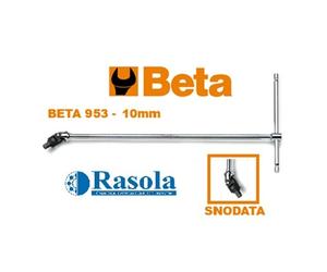 BETA 953 CHIAVE T MASCHIO ESAGONALE CON ESTREMITA' SNODATA 10mm ACCIAIO