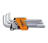 SERIE DI 8 CHIAVI MASCHIO ESAGONALE PIEGATE TIPO LUNGO CROMATE ART. 96LC/SC8