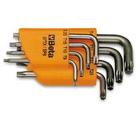 Beta 97TX/SC8 - Serie di 8 chiavi maschio piegate per viti con impronta Torx (art. 97TX) con supporto