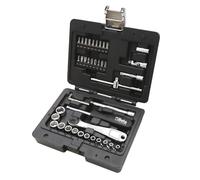 Beta BW 903E/C42 - Assortimento di 13 Chiavi a Bussola Esagonali, 18 Inserti per Avvitatori, 4 Chiavi Maschio Esagonale Piegate e 7 Accessori, in Cassetta di Plastica