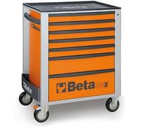 Beta - BW C24S/7-O Cassettiera per Attrezzi Portatile con 7 Cassetti con Piano di lavoro in ABS ad alta resistenza - Arancione