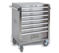 BETA C04TSS/7 - Cassettiera mobile con sette cassetti in acciaio inossidabile con ruote antitraccia. Per l'impiego in ambienti critici.