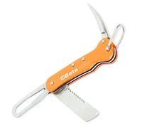 BETA - Coltello Nautico Serramanico in Acciaio Inox per Nautica e Manutenzione Marina, Impugnatura in Alluminio, Lama Resistente alla Corrosione, Coltello Pieghevole Professionale, 1778X