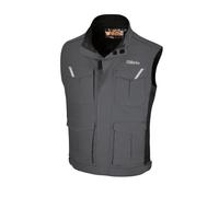 BETA Gilet da Lavoro Professionale, Grigio con Inserti Neri, 97% Cotone 3% Elasticizzato, Multitasche con Zip, Dettagli Reflex, 220g (IT, Testo, L, Regular, Regular)