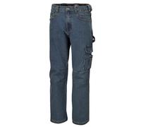 Beta Jeans da lavoro elasticizzati tasche porta utensili cerniera denim blu 7525