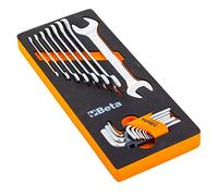 BETA M33 - Vassoio morbido in eva chiavi a forchetta e chiavi maschio esagonali piegate