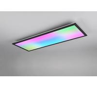 BETA PLAFONIERA LED 31W 3550lm, 2700 - 6500K RETTANGOLARE BORDO NERO ANCHE RGB CON EFFETTO RAINBOW CON TELECOMANDO MULTIFUNZIONE L. 80CM