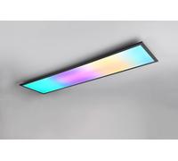 BETA PLAFONIERA LED 31W 3600lm, 2700 - 6500K RETTANGOLARE BORDO NERO ANCHE RGB CON EFFETTO RAINBOW CON TELECOMANDO MULTIFUNZIONE L. 120CM