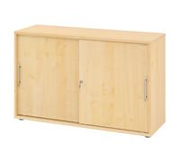 BETA S 1752S | Armadietto con porte scorrevoli chiudibili a chiave | 2 altezze manico a forma di ringhiera in plastica Acero