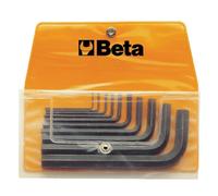 SERIE DI 11 CHIAVI MASCHIO ESAGONALE PIEGATE CROMATE IN BUSTA ART. 96AS/B11