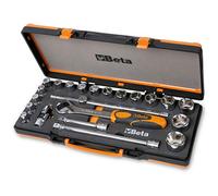 Beta Tools Set chiavi a bussola esagonali 920A/C17M - 17 chiavi + 5 accessori, valigetta in lamiera