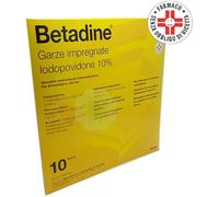 betadine 10 garze impregnate 10cm x10 cm